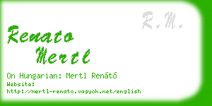 renato mertl business card
